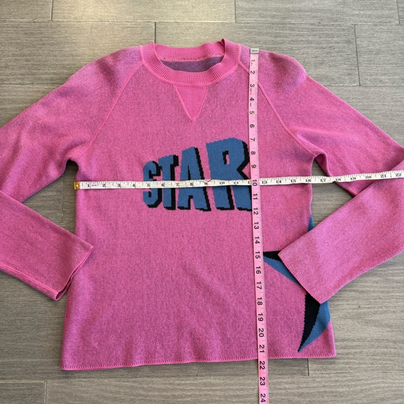 Lucien Pellat-Finet Pink Star Graphic Sweater Cotton Cashmere Blend S Italy - Picture 14 of 15